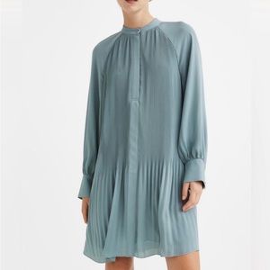 Pleated Turquoise Dress